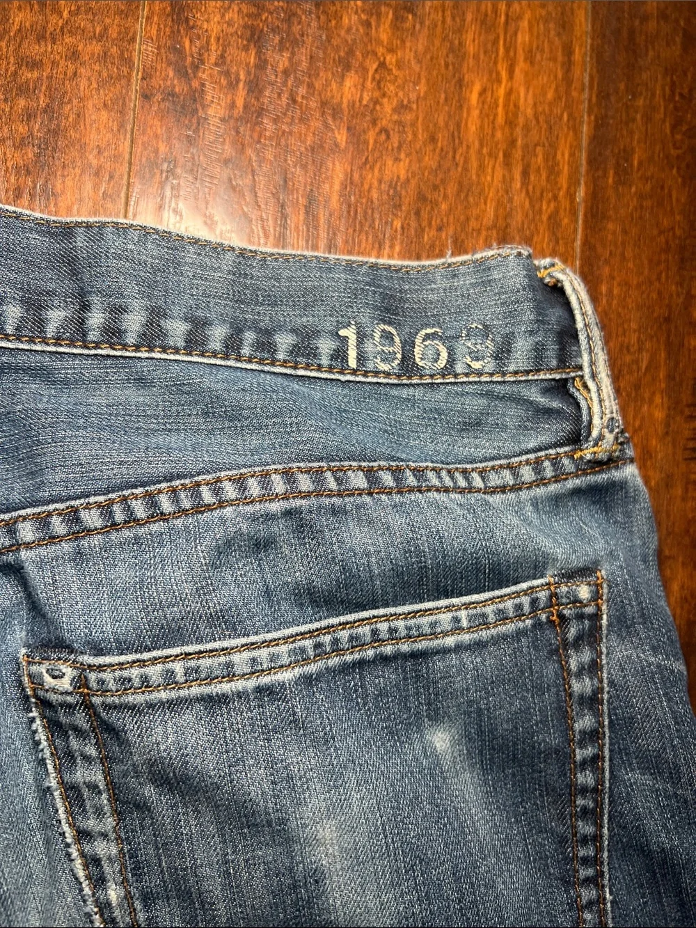 Men's Gap Blue Washed Jeans - Classic Straight Fit 34/30